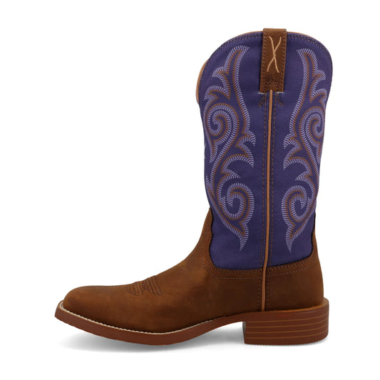 Twisted X 11" Tech X Boots-Distressed Saddle & Iris