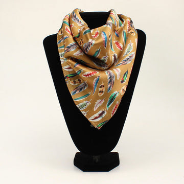 M&F Multi Colored Feather Wild Rag 21"X21"