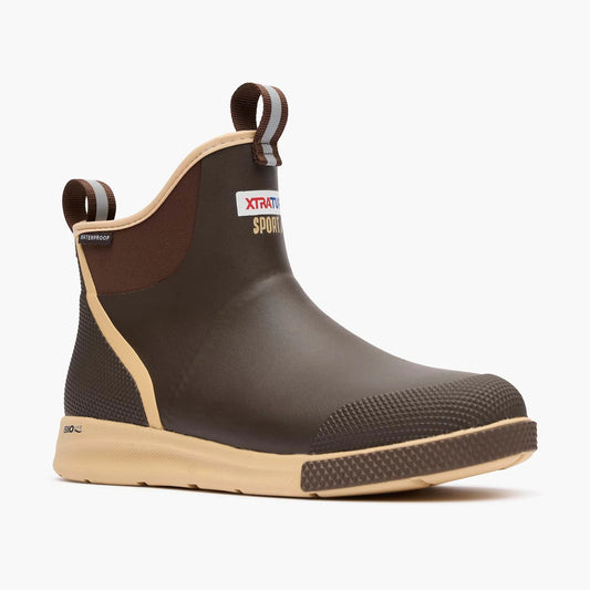 XTRATUF Men's Brown Ankle Deck Boot Sport