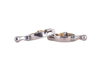Youth Stainless Steel Humane Spurs with Gold Ends