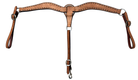 Scott Thomas 1" Roughout Breastcollar w/Latigo Buckstitch