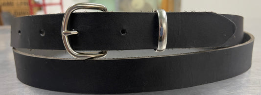 R Bar B Black Leather 60" Belt