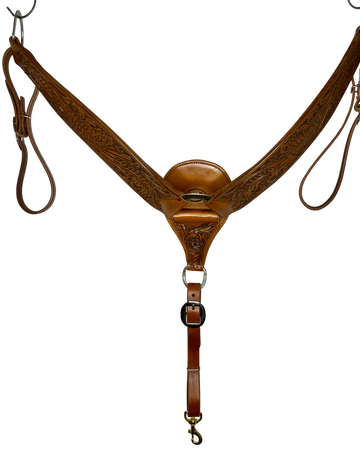 Cactus Saddlery  Breast Collar, roper, acorn and oak