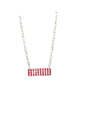 West & Co. 18" Snake Eye Bar Necklace