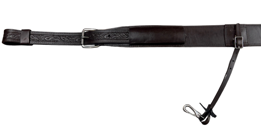 Circle Y 3" Floral Walnut Flank Cinch