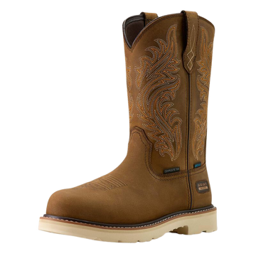 Ariat Men's Distressed Brown Activator Argo Waterproof Round Toe Composite Toe Work Boot