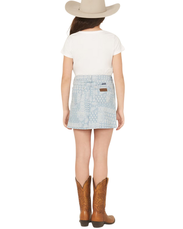 Wrangler Girl's Elaina Bandana Denim Skirt