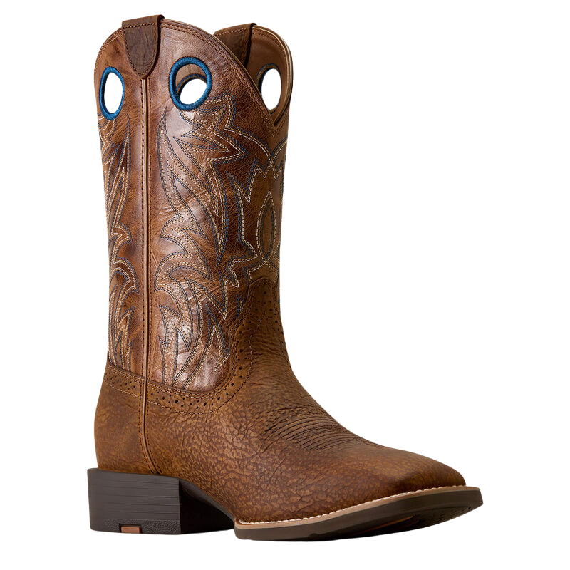 Ariat Men's Sport Sidebet Toasted Grain Wide Square Toe Cowboy Boot