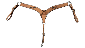 R Bar B Logo 2" Roughout Breast Collar