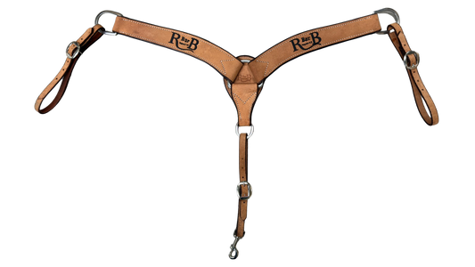 R Bar B Logo 2" Roughout Breast Collar