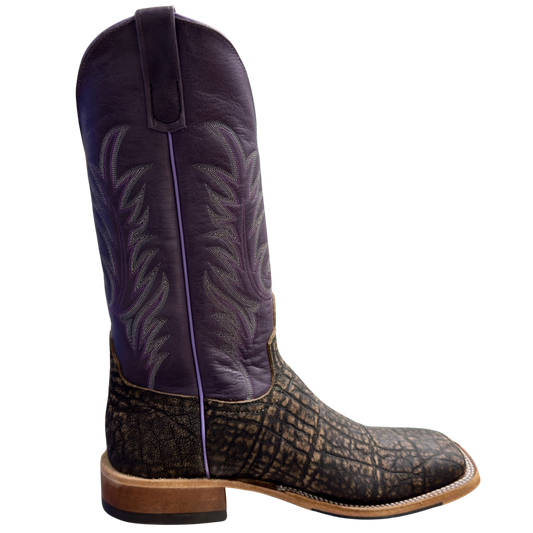 Anderson Bean Men's Chestnut Safari Elephant/Purple Avatar Square Toe Boots