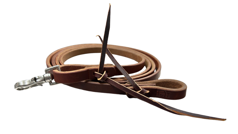 R Bar B 1/2" Heavy Harness Roper Reins w/Scissor Snaps and Water Loops