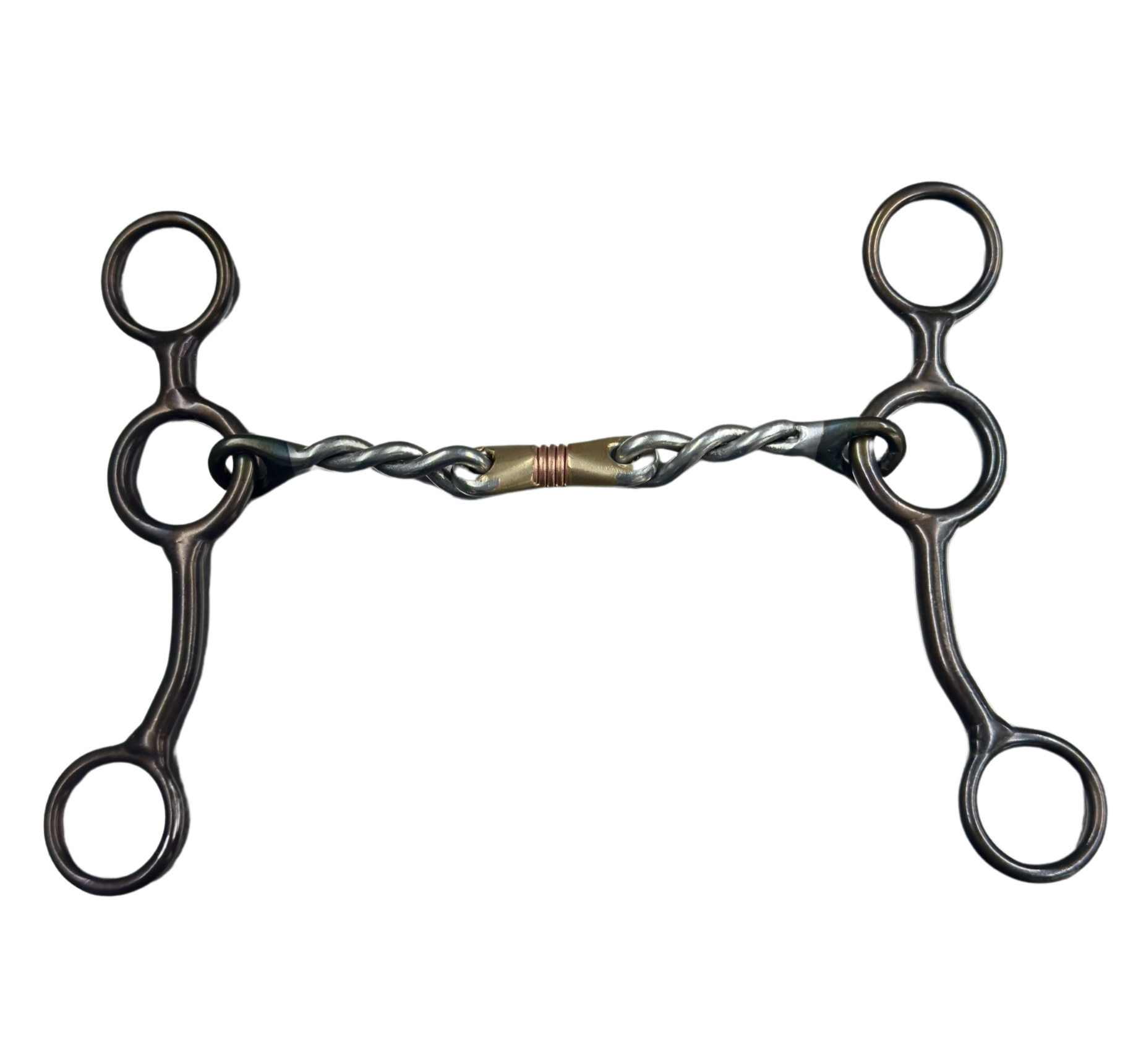 Dutton 3 Piece Dogbone w/Twisted Bar Short Cheek Swept Back Gag Bit – R ...
