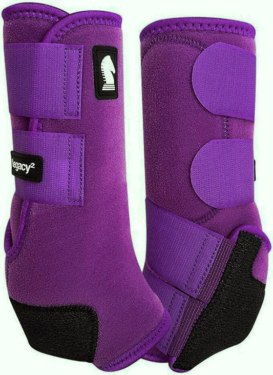 Classic Equine Legacy2 Plum Large Front Boots-2 Pack