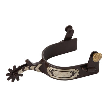 Weaver Men's Spurs with Engraved German Silver Trim