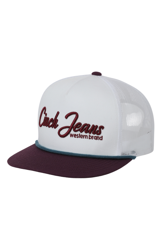 Cinch Men's White Trucker Ball Cap
