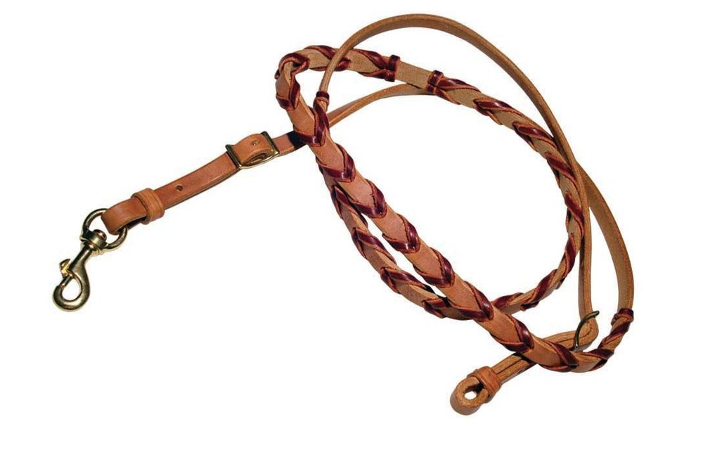 Berlin Leather Paracord Laced Barrel Reins