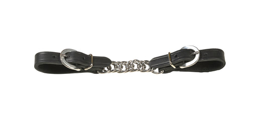 Berlin Custom Leather Black Latigo Twisted Curb Chain