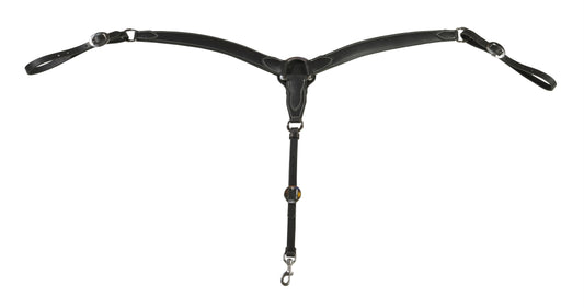 Berlin Custom Leather Black Breast Collar