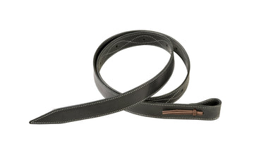 Berlin Custom Leather Stitched Black Saddle Tie