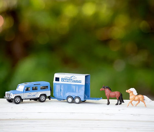 Breyer Farms Land Rover and Tag-A-Long Trailer