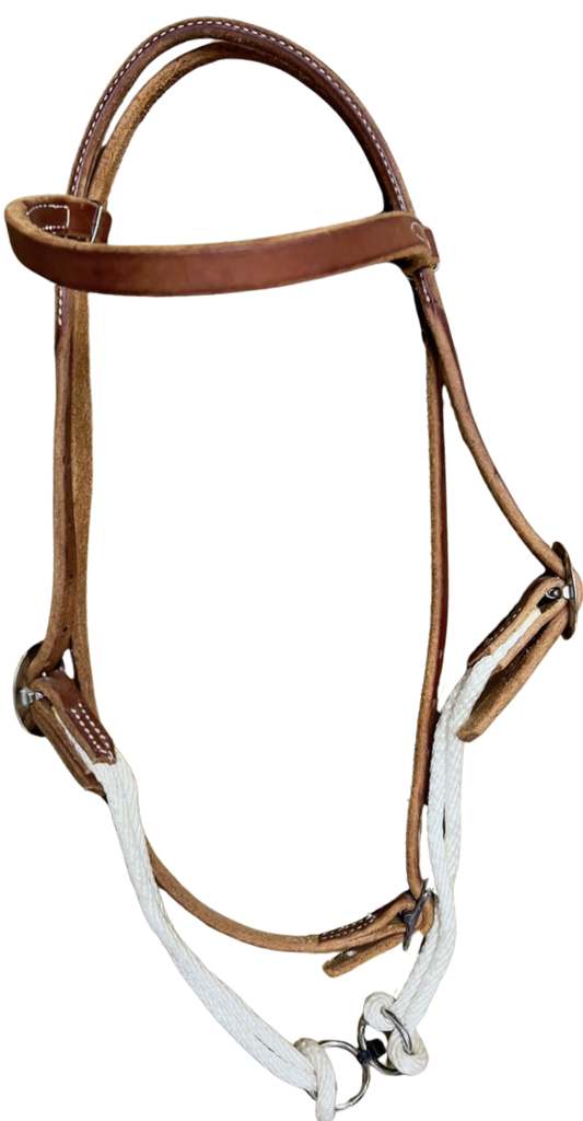 R Bar B-PT gag headstall, harness leather