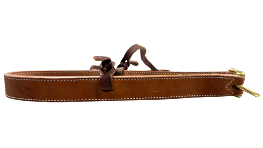 Oiled Harness Leather Doubled and Stitched 1-1/4" Noseband