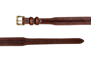 Texas Saddlery Men's Chocolate Swirl Tapered Belt