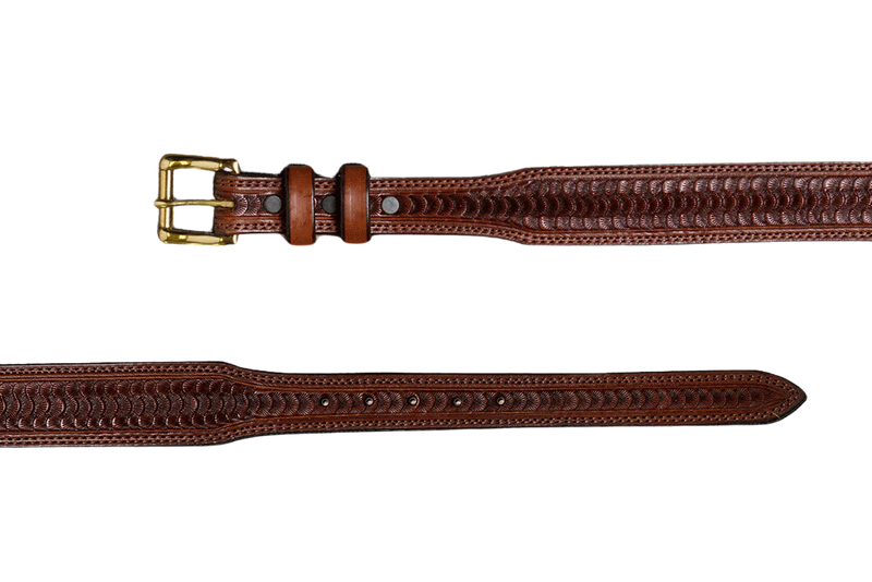 Texas Saddlery Men's Chocolate Swirl Tapered Belt