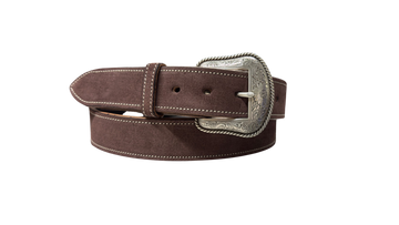 Becca Men's 1-1/2" Crazy Horse Casual Dark Brown Belt