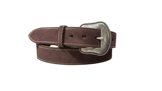 Becca Men's 1-1/2" Crazy Horse Casual Dark Brown Belt