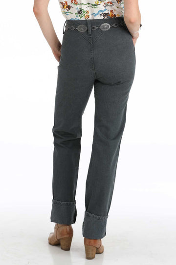 Cruel Denim Women's High Rise Gray Quinn Bareback Jeans