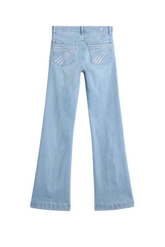 7 for all Mankind Women's Dojo Indigo Bloom Trouser Jeans