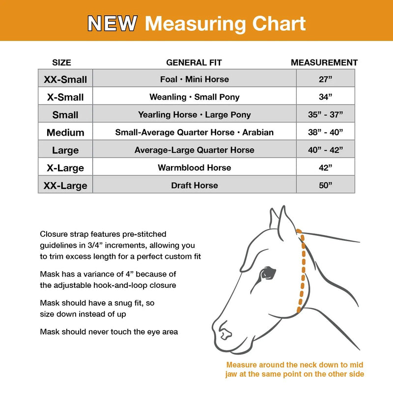 Cashel Crusader Horse Fly Mask, Long Nose