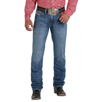 Cinch Men's Jesse Slim Straight Jean-Medium Stonewash