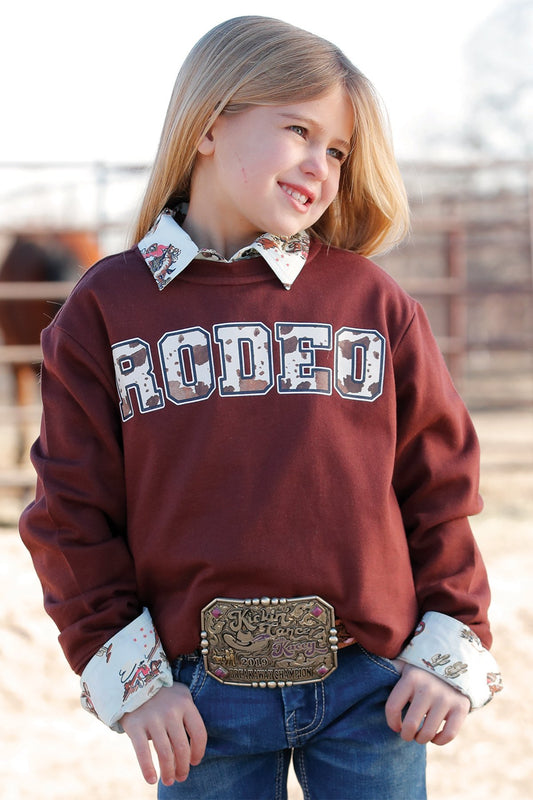 Cruel Girl's Burgundy Rodeo Sweatshirt