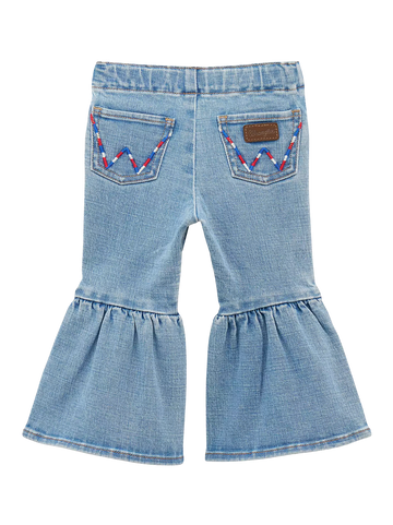 Wrangler Little Girl's Ruffle Leg Flare Jean