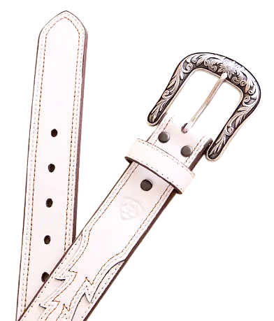 Ariat Women's White Casanova Boot Stitch Belt