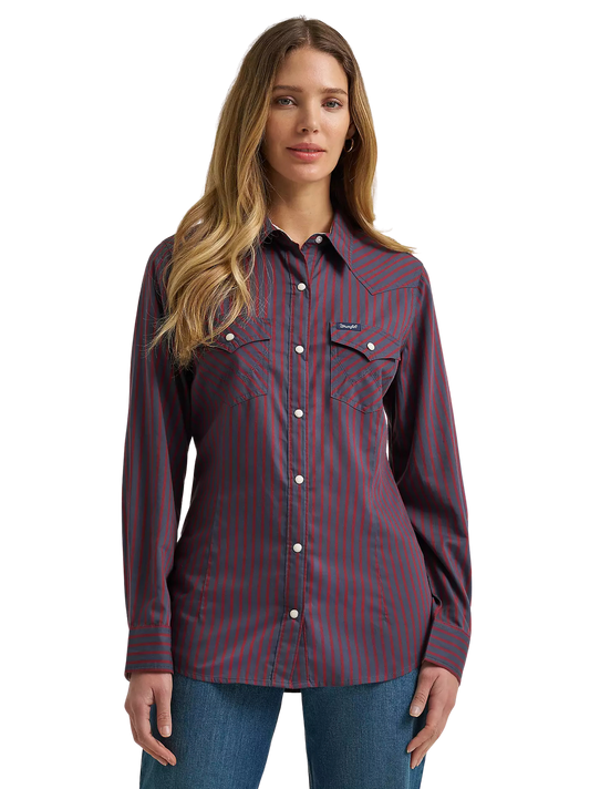 Wrangler Women's Olivia Western Slim Snap Shirt