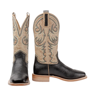 Hyer Men's Sawyer Boots-Black/Tan Bullhide