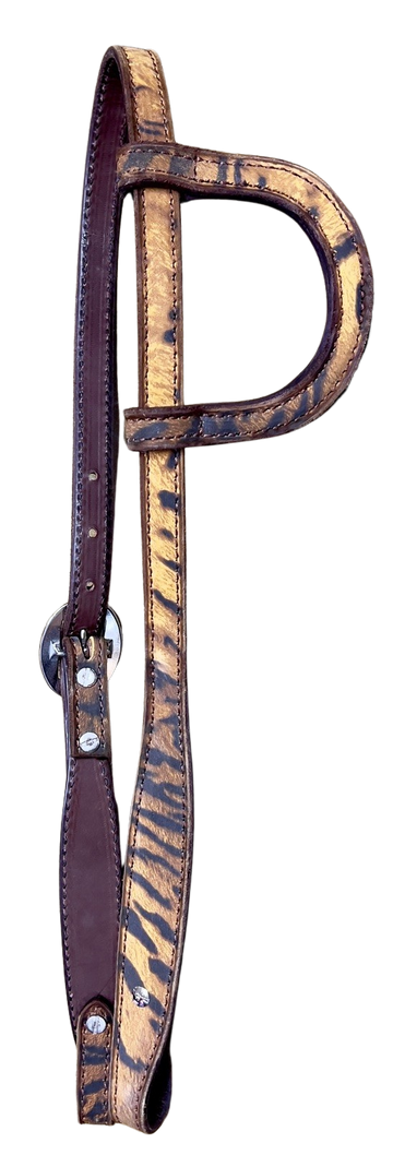 R Bar B Tiger Print One Ear Headstall