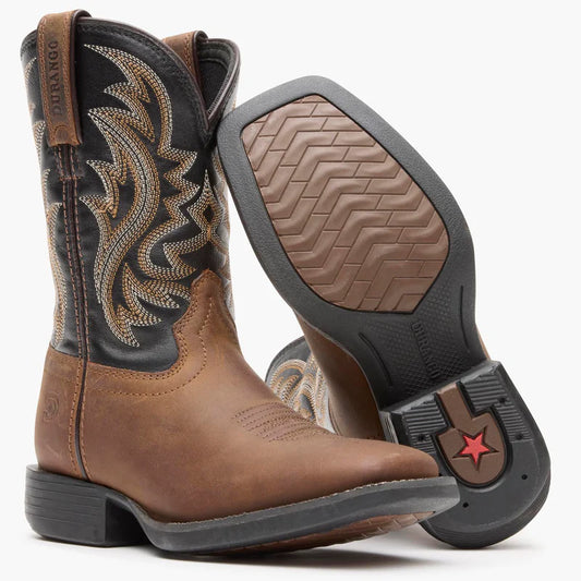 Durango Shyloh Little Kid's Brawny Brown/Black Onyx Square Toe Boot