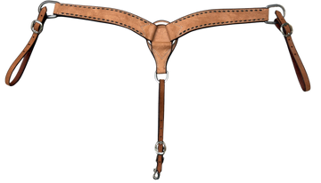 Scott Thomas 2" Roughout Breastcollar w/Latigo Buckstitch