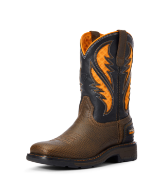 Ariat Kid's Work VentTEK Boot-Cocoa Brown