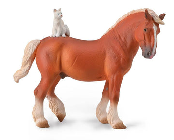 Breyer Draft Horse with Cat