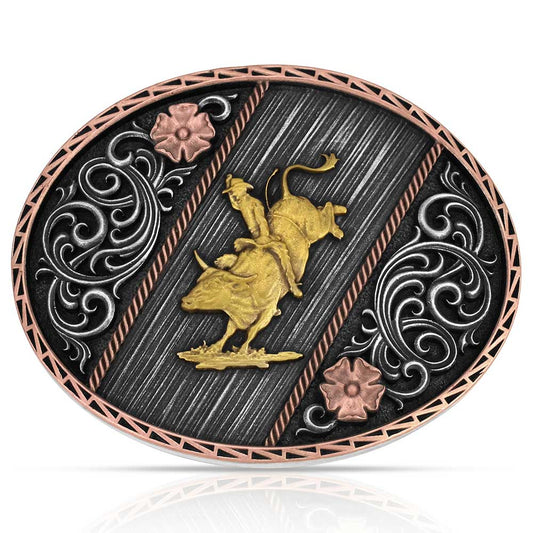 Montana Silversmiths Attitude Buckles Tri Color Rodeo Buckle