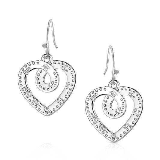 Montana Silversmiths Heart of Radiance Crystal Dangle Earrings