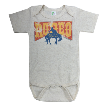 "Rodeo" Infant Short Sleeve Oatmeal Onesie