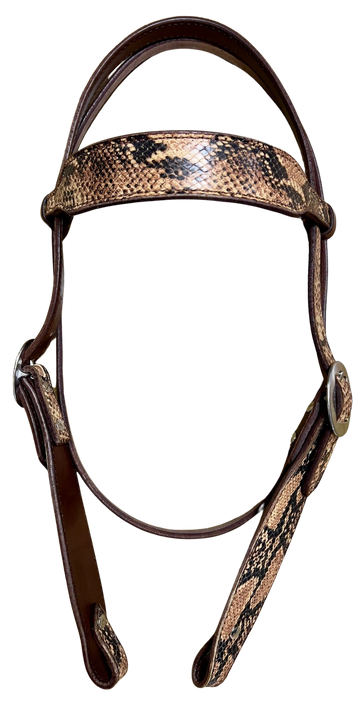 R Bar B Snake Print Browband Headstall