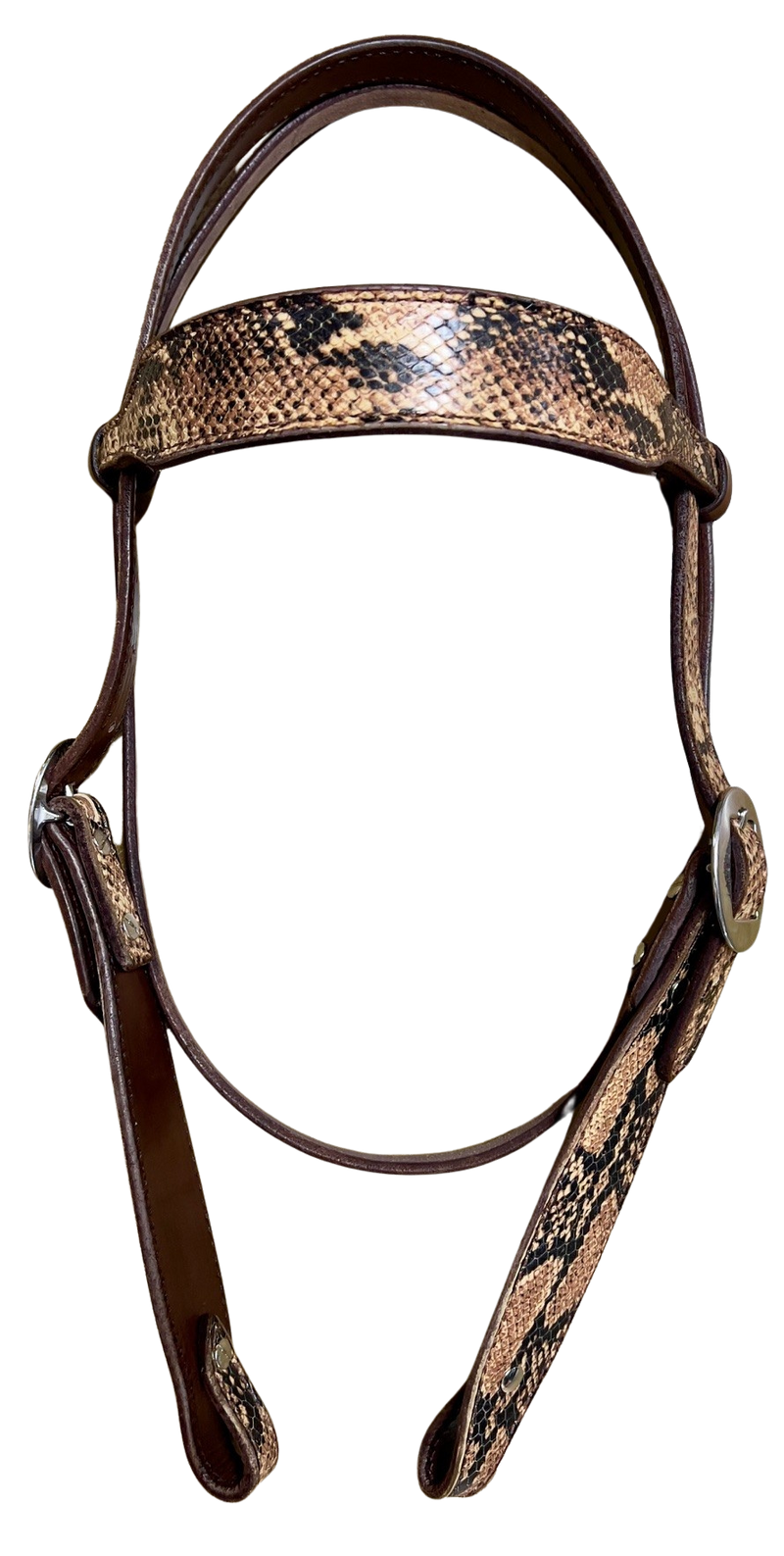 R Bar B Snake Print Browband Headstall